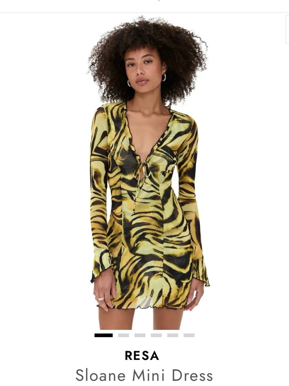 RESA Yellow & Black Sloane Mini Dress